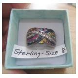 STERLING SILVER RING SZ 8