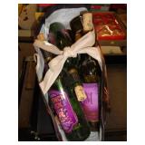 BAG OF EMPTY WINE BOTTLES