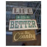 11"X15" METAL SIGN - COUNTRY