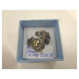 STERLING SILVER SPOON RING SZ 8