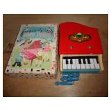 WOOD BABY PIANO IN ORIG BOX / WORKS