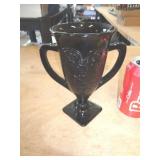 BLACK GLASS VASE