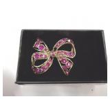 COSTUME JEWELRY - LIZ CLAIBORNE PIN PINK STONE