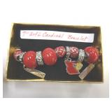 COSTUME JEWELRY - U OF L CARDINAL BRACELET 7"