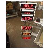 RACK W SIGNS