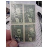 BLOCK OF 4 UNUSED STAMPS