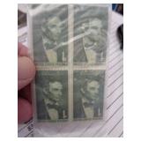 BLOCK OF 4 UNUSED STAMPS