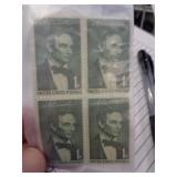 BLOCK OF 4 UNUSED STAMPS