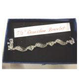 COSTUME JEWELRY - RHINESTONE BRACELET 7.5"