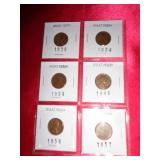 6 WHEAT CENTS