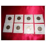 8 OLD JEFFERSON NICKELS