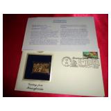 24KT GOLD PLATED 1ST DAY COMMEMORATIVE STAMP
