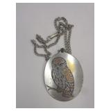 COSTUME JEWELRY - REED & BARTON OWL NECKLACE 22"
