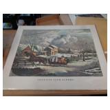 CURRIER & IVES PRINT 22X28