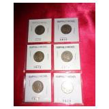 6 - BUFFALO NICKELS
