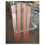 2 - PLEXI AMBULANCE SIGNS 10" X 49"