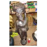 CARVED WOOD STATUE 35" TALL