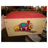 TOY BOX W WOOD TRACK & TRAIN
