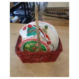 XMAS  BASKET & PLATES