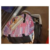 TOTE FULL OF PURSES & BAGS