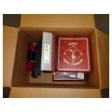 BOX OF EMPTY BINDERS