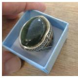 STERLING SILVER RING SZ -  13