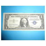 1957-B  BLUE SEAL $1 SILVER CERTIFICATE