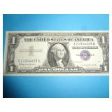 1957 - B  BLUE SEAL $1 SILVER CERTIFICATE