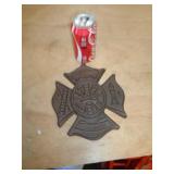 CAST IRON FIREMAN SIGN