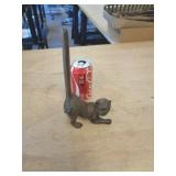 CAST IRON CAT TOILET PAPER HOLDER