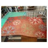 18"X29" SEA GRASS DOOR MAT - SNOWFLAKES