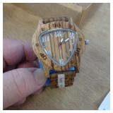WOOD TRIANGLE CASE WATCH