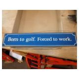 METAL SIGN 3" X 15" - GOLF
