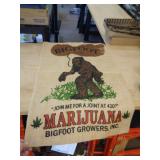 BIG FOOT MARIJUANA BURLAP BAG (EMPTY)