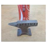 MINI CAST IRON ANVIL - ALABAMA CRIMSON TIDE