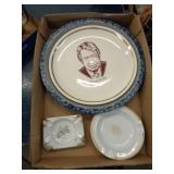 CARTER PLATE & MISC GLASSWARE