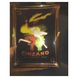 GLASS CINZANO TRAY