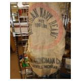 NAVY BEANS BURLAP SACK