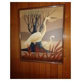 FRANCO / CRANE PRINT 38"X46" / OIL ON CANVAS / FR