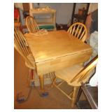 DROP LEAF TABLE & 4 CHAIRS / BM
