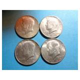 4 - KENNEDY HALF DOLLARS