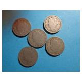 5 "V" NICKELS