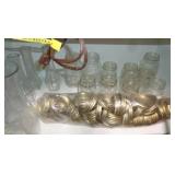GLASSWARE, FRUIT JARS & LIDS / BM