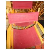 2 - RED CANVAS & WOOD CHAIRS / BM