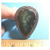 GERMAN SILVER RING - LABARODORITE SZ 8