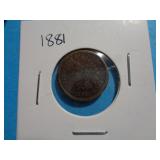 1881 INDIAN HEAD CENT
