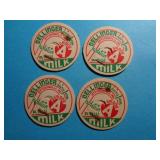 MILK CAPS -DELLINGER DAIRY JEFFERSONVILLE INDIANA