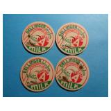 MILK CAPS -DELLINGER DAIRY JEFFERSONVILLE INDIANA