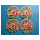 MILK CAPS -DELLINGER DAIRY JEFFERSONVILLE INDIANA