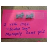 METAL SCOTTIE DOGS MONOPOLY PIECES